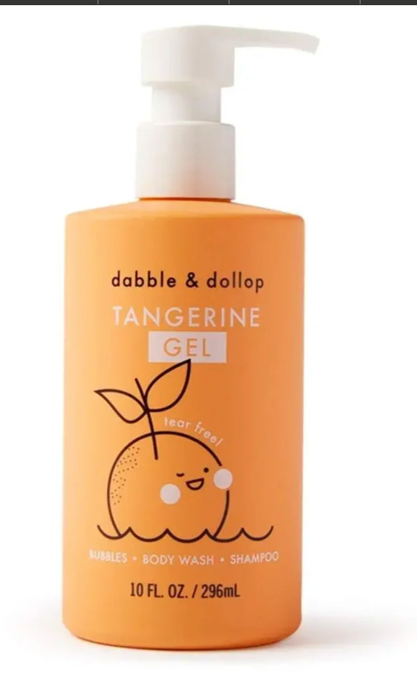 dabble & dollop All Natural Tear-Free Tangerine Body Wash Shampoo 10 fl oz kids